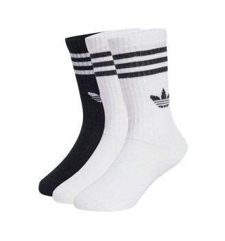 Adidas Calzini Crew 3 Paia Bianco Nero JZ7496