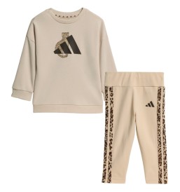 Adidas Tuta Animalier 3 Stripes I Crystal Linen Marrone KC9644