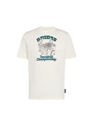 Adidas T-shirt Novelty Foosball Graphic M Bianco KC7122