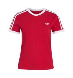 Adidas Maglia Slim 3 Stripes W Team Victory Rosso Bianco KS4779