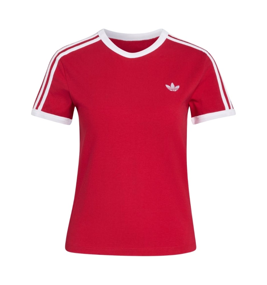 Adidas Maglia Slim 3 Stripes W Team Victory Rosso Bianco KS4779