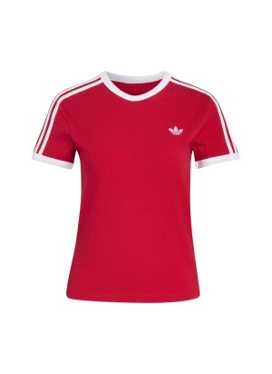 Adidas Maglia Slim 3 Stripes W Team Victory Rosso Bianco KS4779