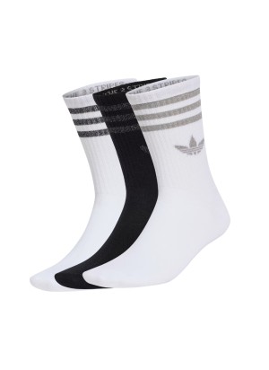 Adidas Calzini Glitter 3 Paia Nero Bianco KR4218