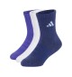 Adidas Calzini Crew 3 Paia Kids Pure Purple Blu Bianco KQ9228