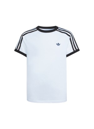 Adidas T-shirt 3 Stripe Kids Bianco Nero KE0920