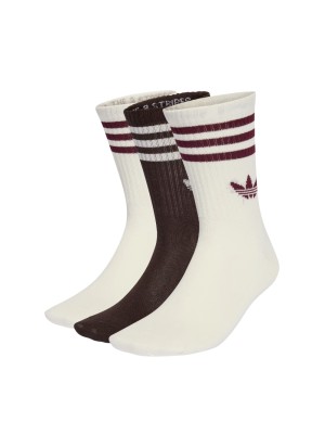 Adidas Calzini Crew 3 Paia Aurora Coffee Bianco Marrone KD8253