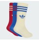 Adidas Calzini Crew 3 Paia Kids Team Victory Red Bold Blue Warm Vanilla | Adidas |