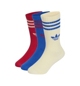 Adidas Calzini Crew 3 Paia Kids Team Victory Red Bold Blue Warm Vanilla KT1995