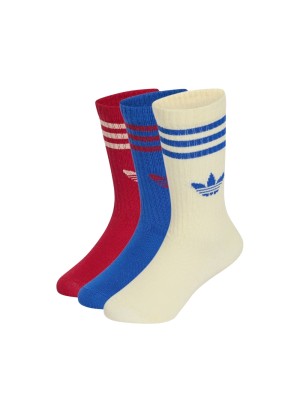 Adidas Calzini Crew 3 Paia Kids Team Victory Red Bold Blue Warm Vanilla KT1995