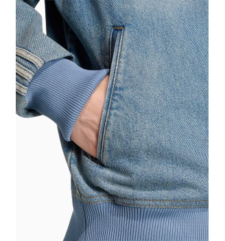 Adidas Giacca Firebird M Denim Worn Blu | Adidas | 
