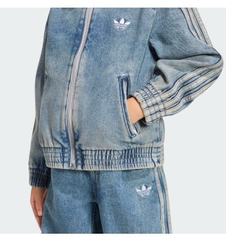 Adidas Giacca Firebird Kids Denim Worn Blu | Adidas | 
