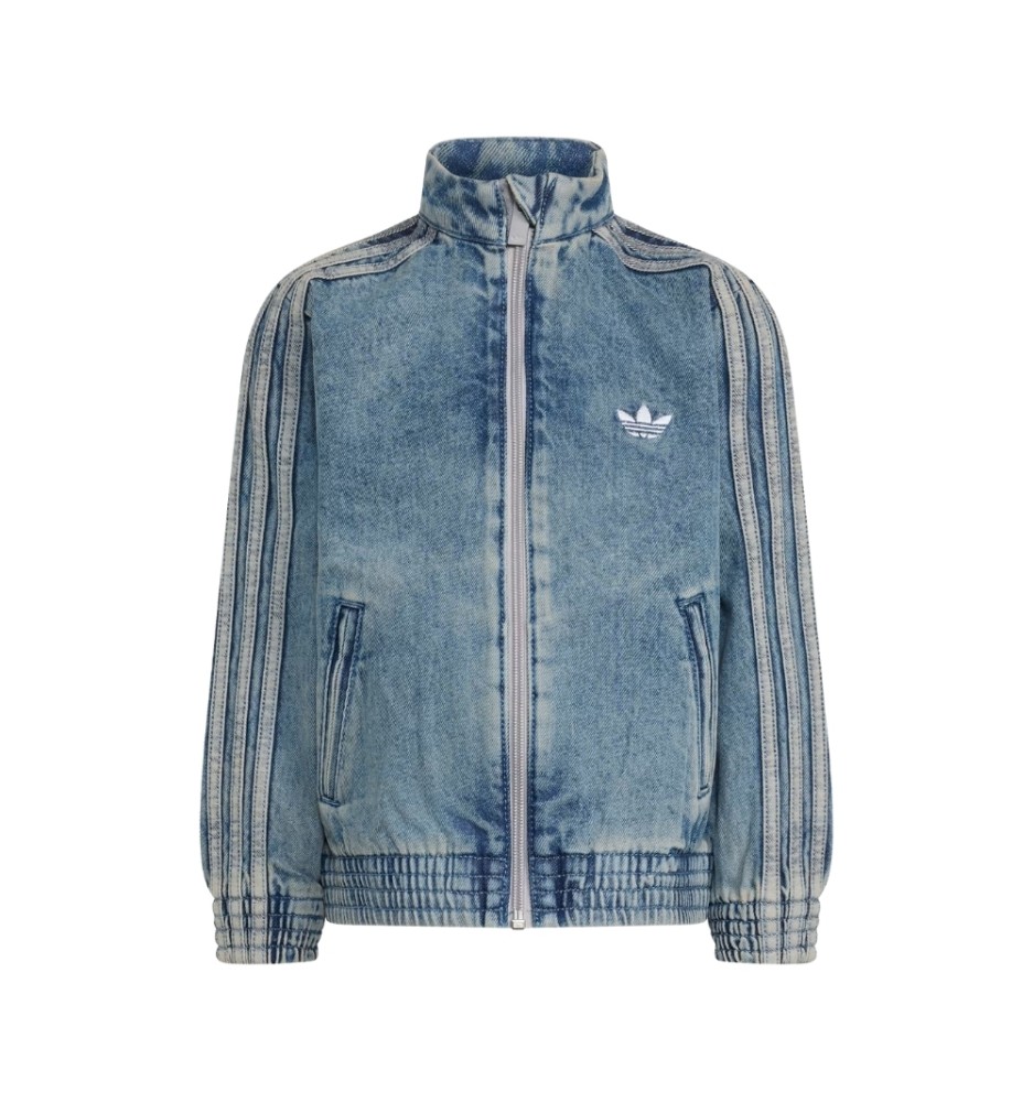 Adidas Giacca Firebird Kids Denim Worn Blu KQ8874