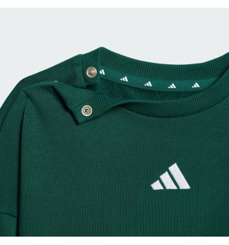 Adidas Tuta 3 Stripes French Terry 240 I Collegiate Green Bianco | Adidas | 