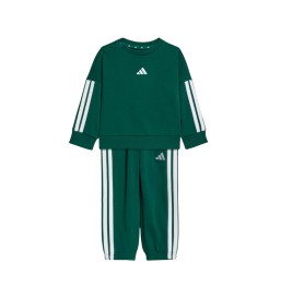 Adidas Tuta 3 Stripes French Terry 240 I Collegiate Green Bianco KT2486