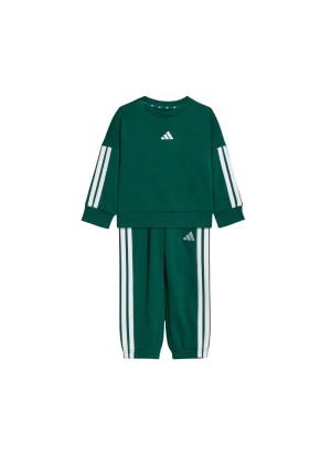 Adidas Tuta 3 Stripes French Terry 240 I Collegiate Green Bianco KT2486