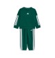 Adidas Tuta 3 Stripes French Terry 240 I Collegiate Green Bianco KT2486