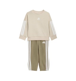 Adidas Tuta 3 Stripes French Terry 240 I Crystal Linen Verde Bianco KT3289