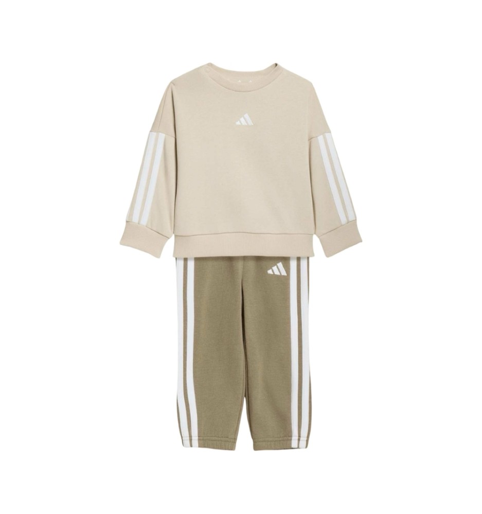 Adidas Tuta 3 Stripes French Terry 240 I Crystal Linen Verde Bianco KT3289
