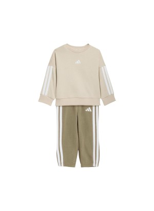 Adidas Tuta 3 Stripes French Terry 240 I Crystal Linen Verde Bianco KT3289