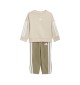 Adidas Tuta 3 Stripes French Terry 240 I Crystal Linen Verde Bianco KT3289