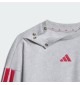 Adidas Tuta 3 Stripes French Terry 240 I Power Pink Grigio | Adidas | 