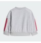Adidas Tuta 3 Stripes French Terry 240 I Power Pink Grigio | Adidas | 
