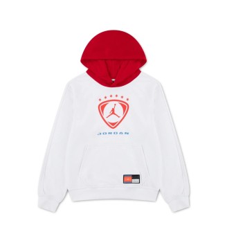 Jordan Felpa Fleece Boys Bianco University Rosso 95G057-U10