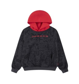 Jordan Felpa Brk Lsr Dk Kids Smoke Grey Nero Rosso 95G185-G9Q