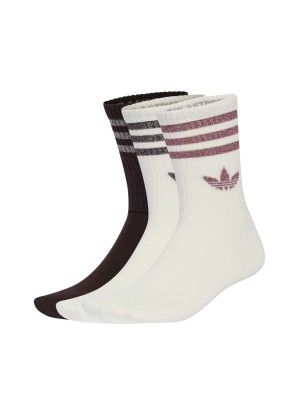 Adidas Calzini 3 Stripes Glitter 3 Paia Aurora Coffee Bianco | Adidas | 